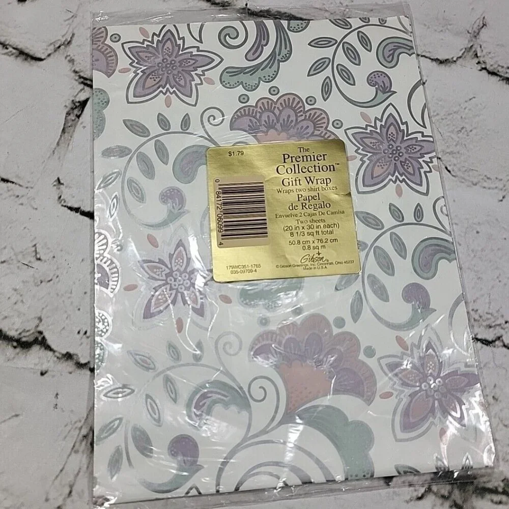 Vintage Wedding Wrapping Paper Lot‎ of 3 New Packages